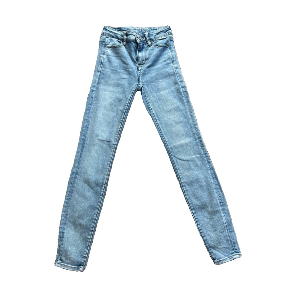 American Eagle Outfitters Women's Sky Blue Skinny Jeans